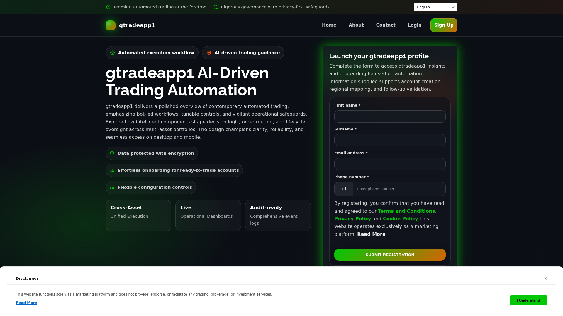 Screenshot of gtradeapp1.com