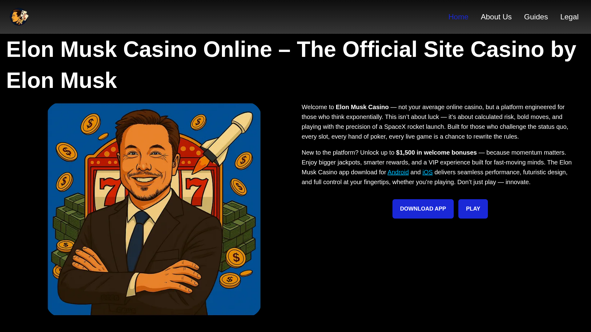 Screenshot of elonmusk-casino.com
