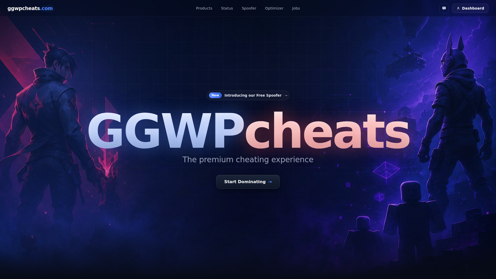 Screenshot of ggwpcheats.com