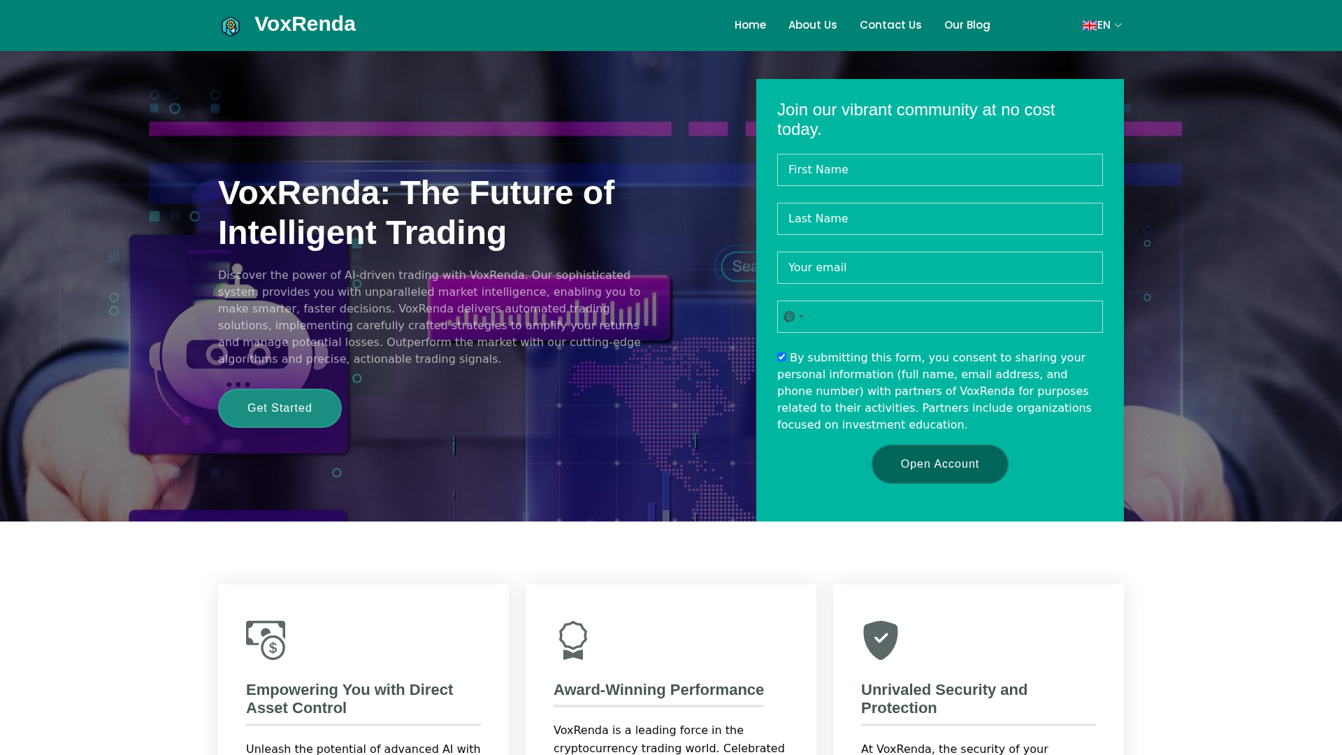 Screenshot of myvoxrendaapp.com