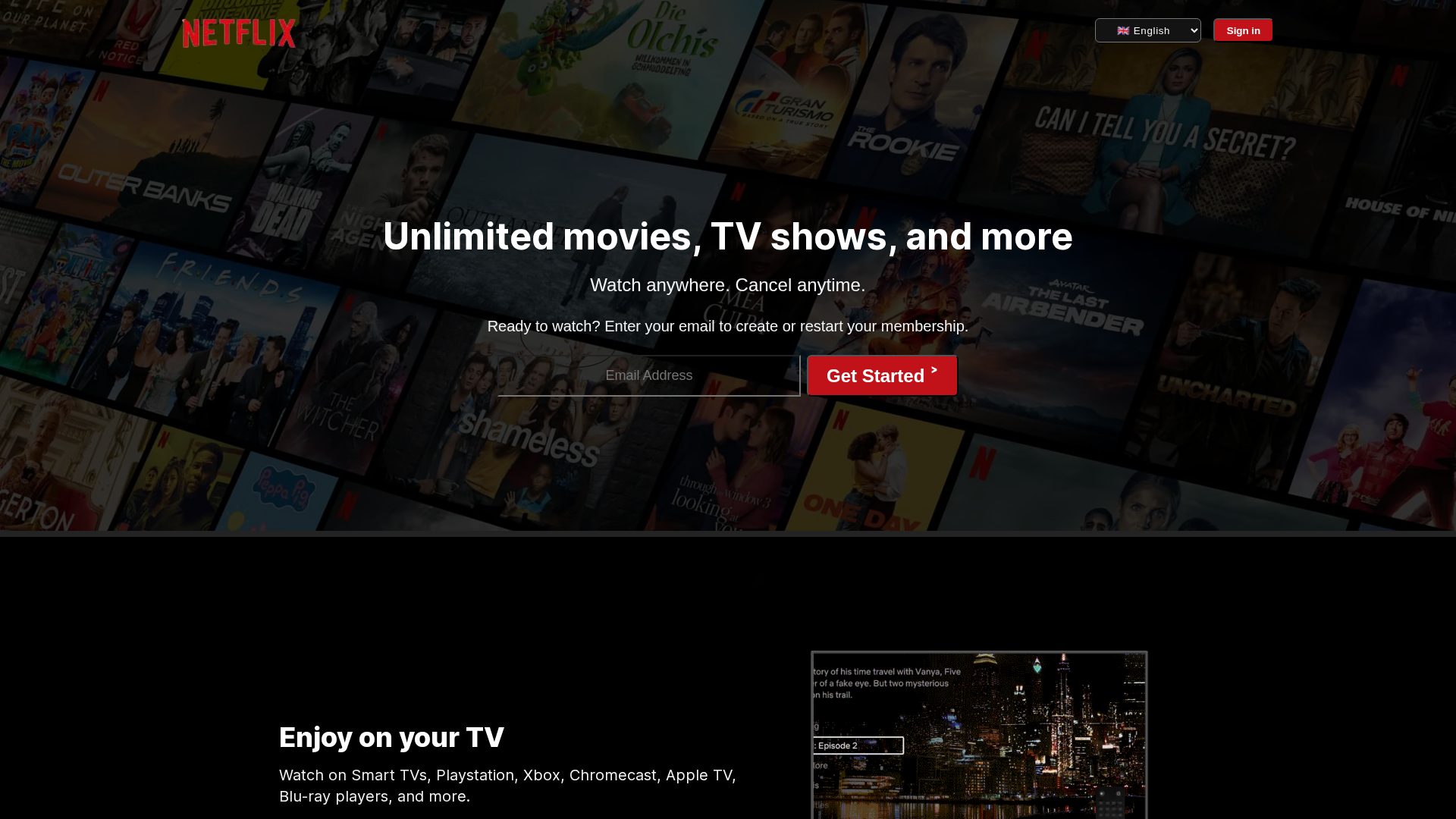 Screenshot of www.netfliix-landing-page-clone.vercel.app