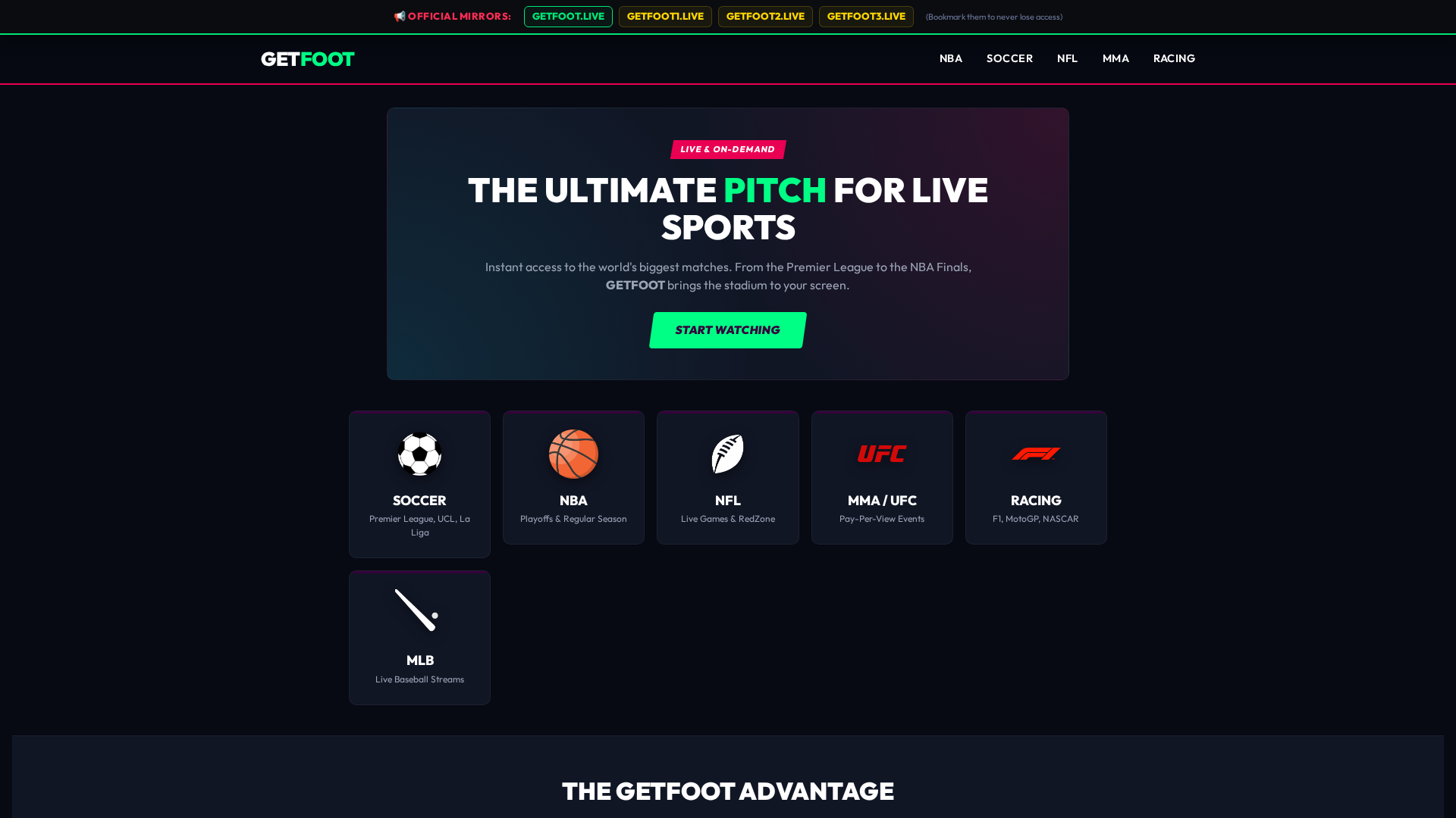 Screenshot of getfoot.live