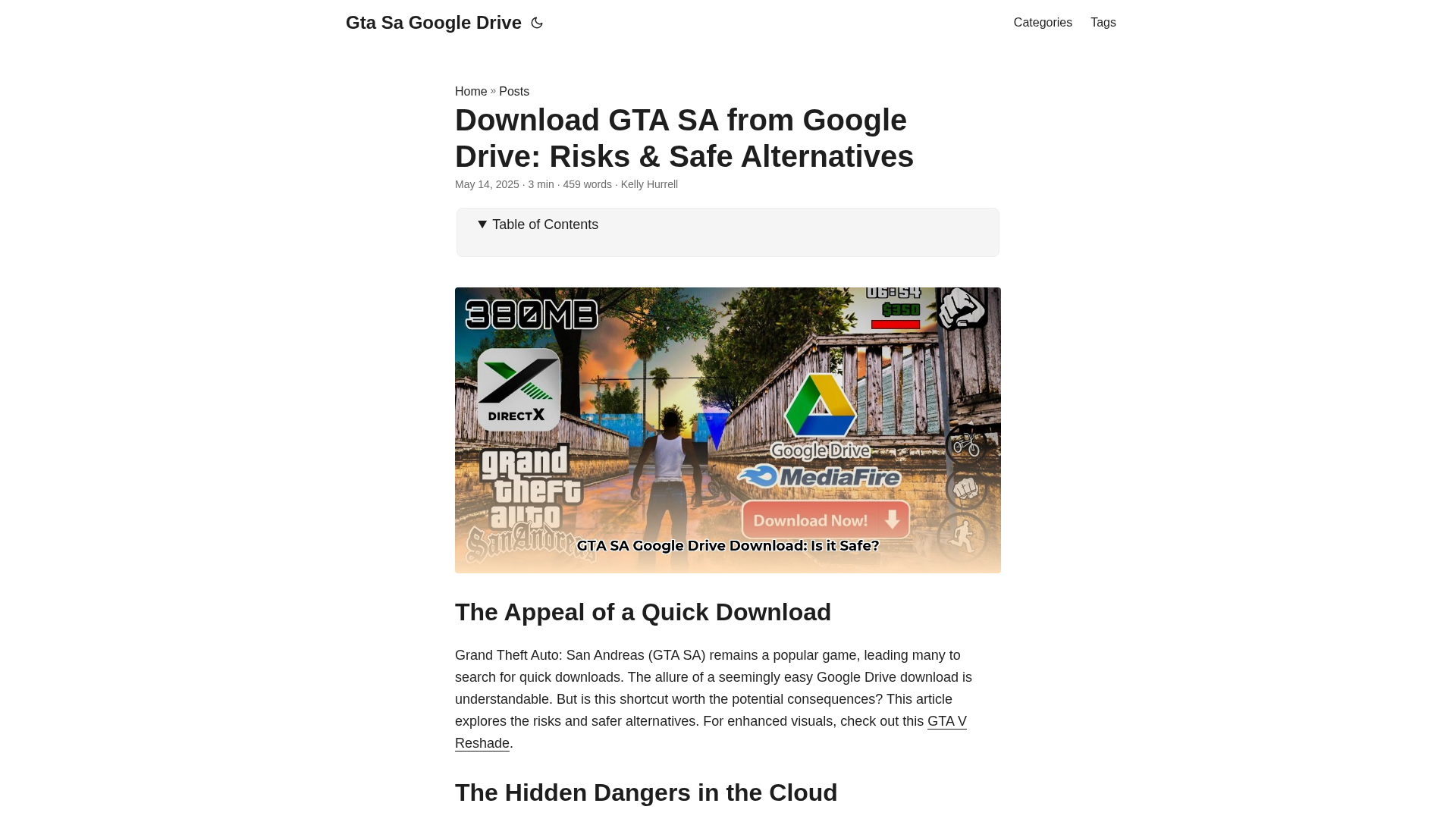 Screenshot of gta-sa-google-drive.pages.dev