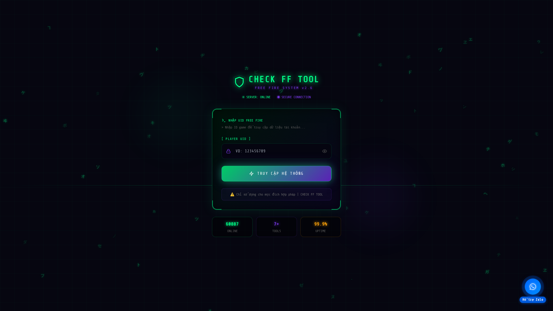 Screenshot of checkff.net