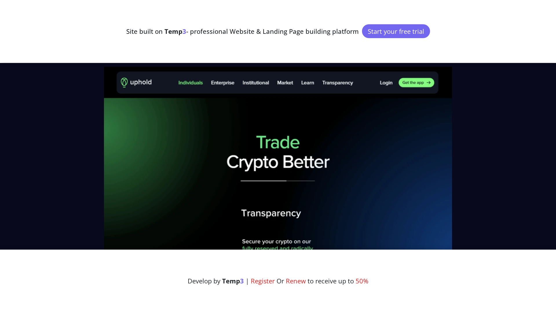 Screenshot of login-upholld-secure.tem3.io