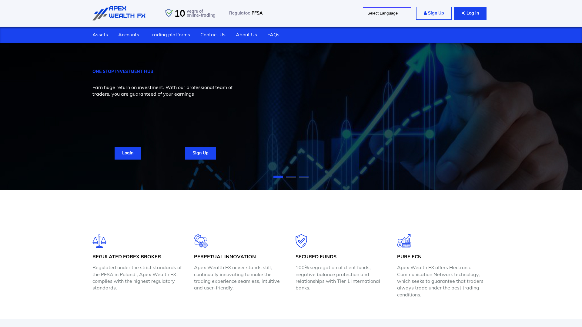 Screenshot of apexwealthfx.com
