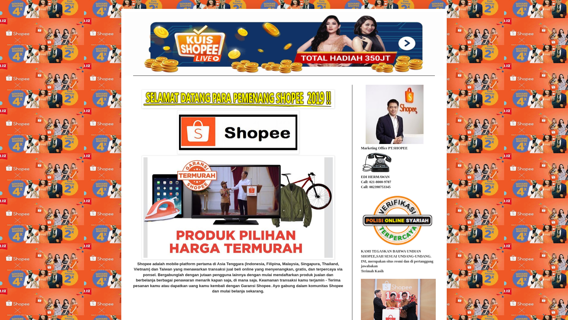 Screenshot of www.shopee1345.blogspot.com