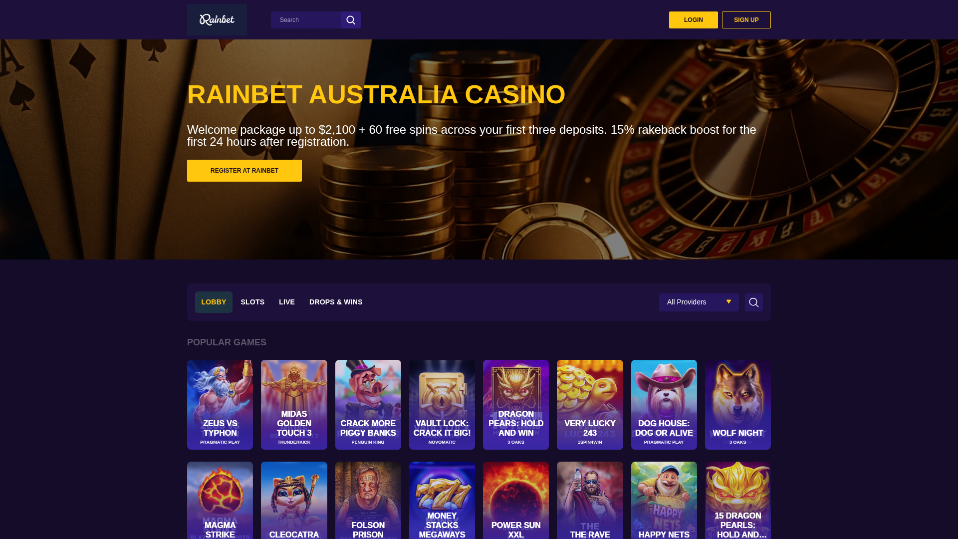 Screenshot of au-rainbet.site