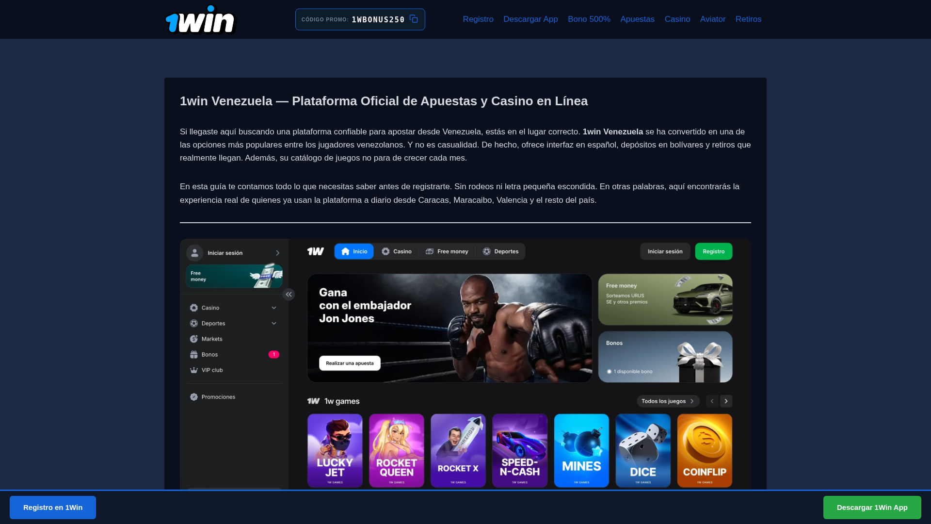 Screenshot of 1win-app-venezuela.com