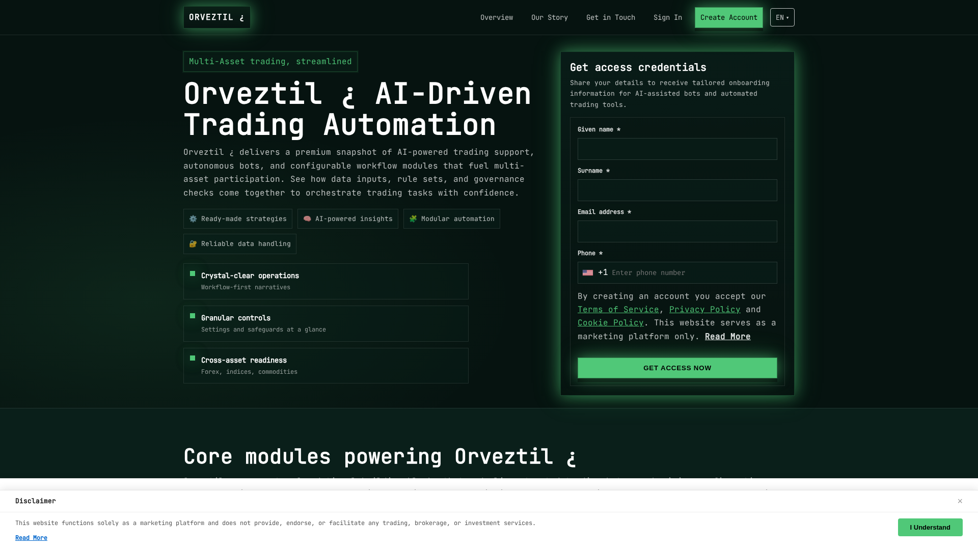 Screenshot of orveztil-app.digital