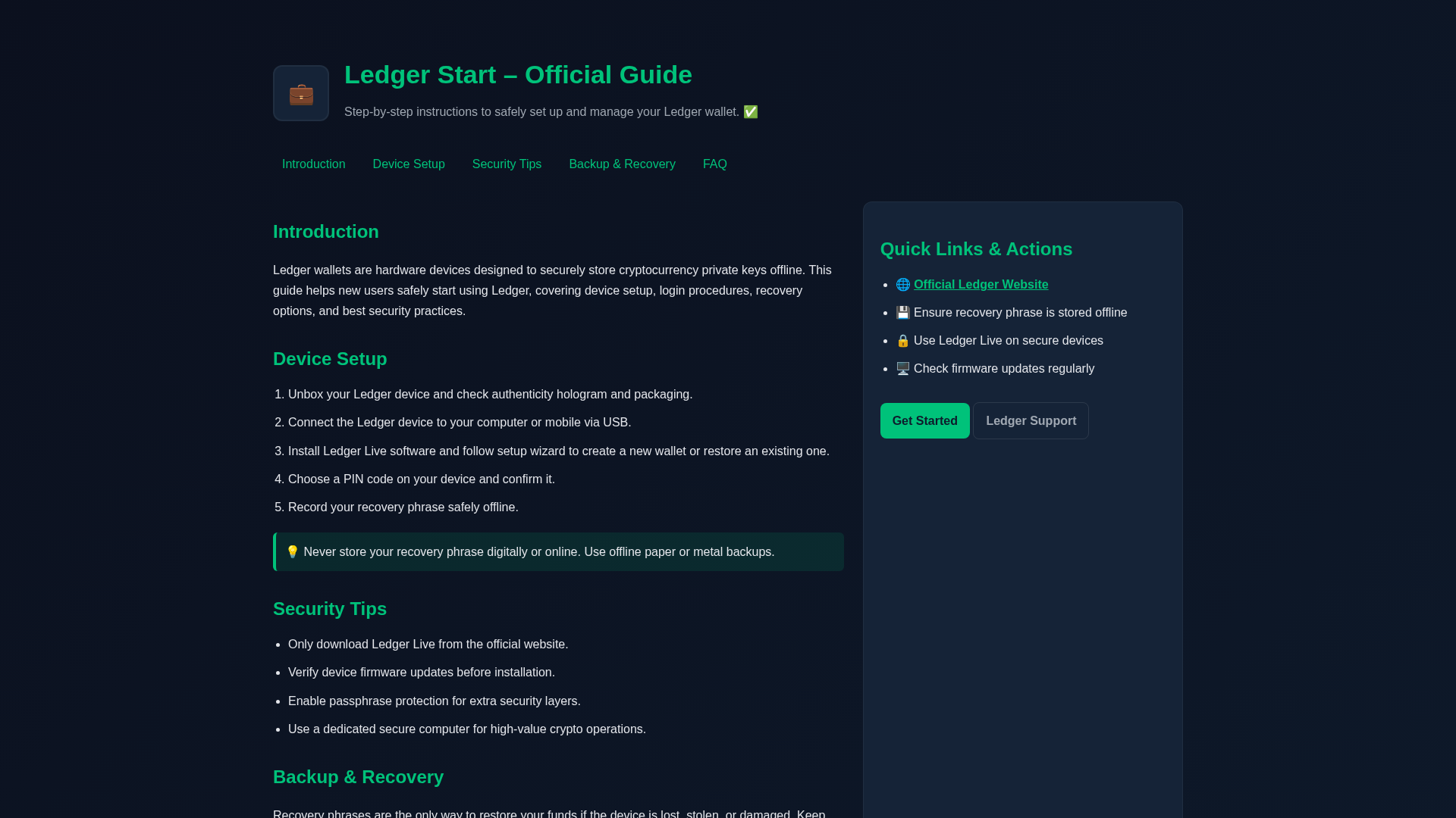 Screenshot of connect-start-ledger-ens.pages.dev