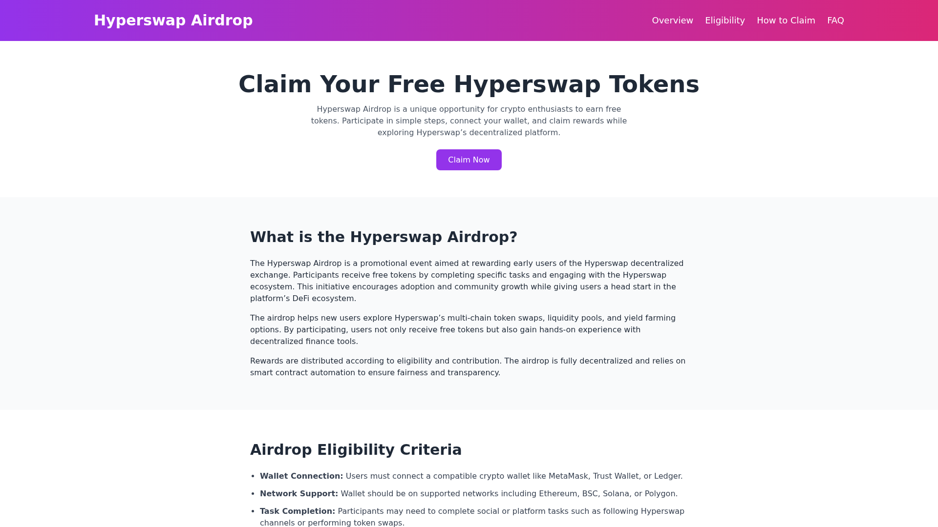 Screenshot of hyperswapairdrop-bdu.pages.dev