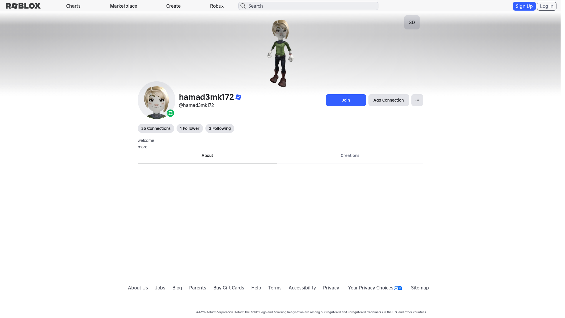 Screenshot of www.roblox.com.bi