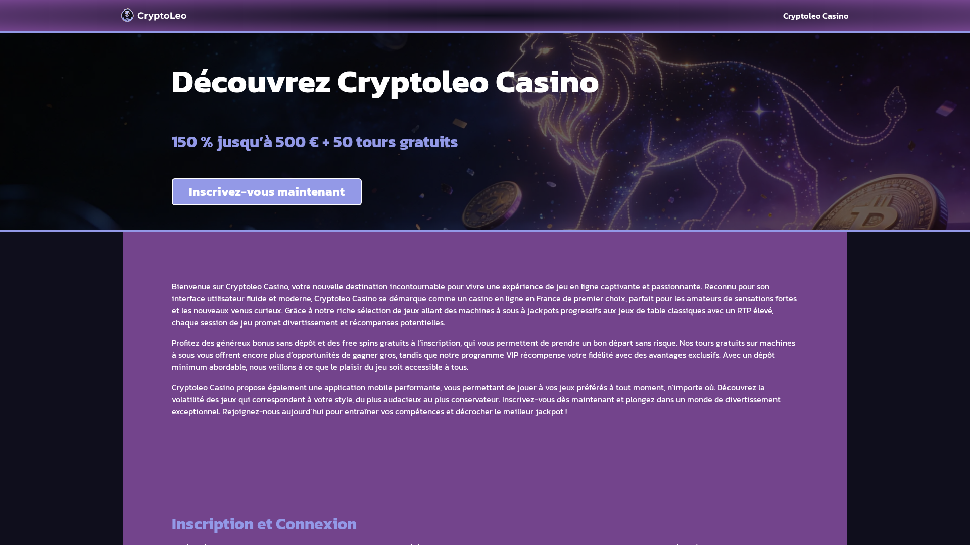 Screenshot of cryptoleo-casino2.com