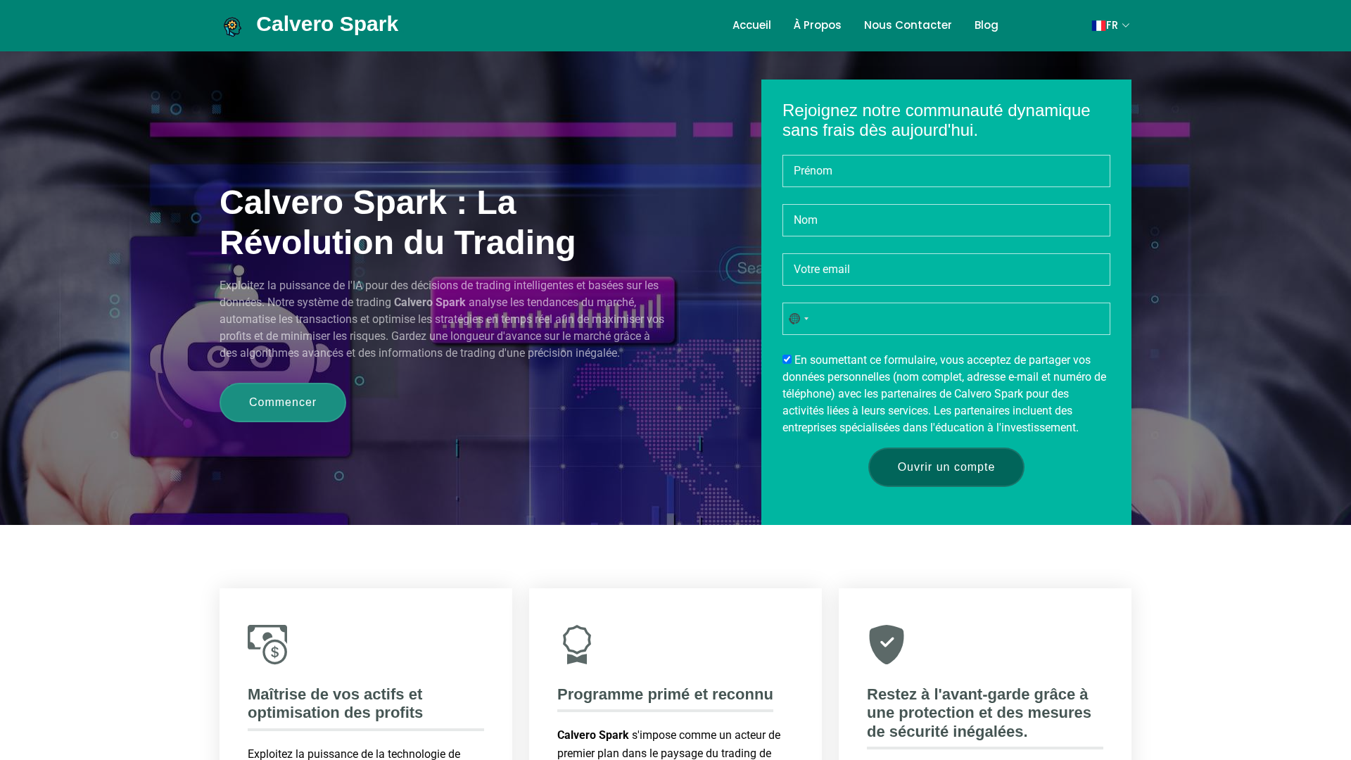 Screenshot of mycalvero-spark.org