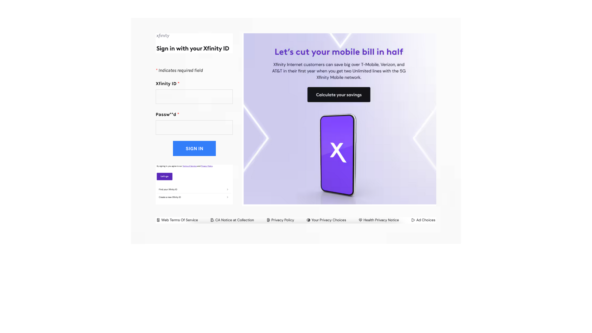 Screenshot of securityxfinty.weebly.com