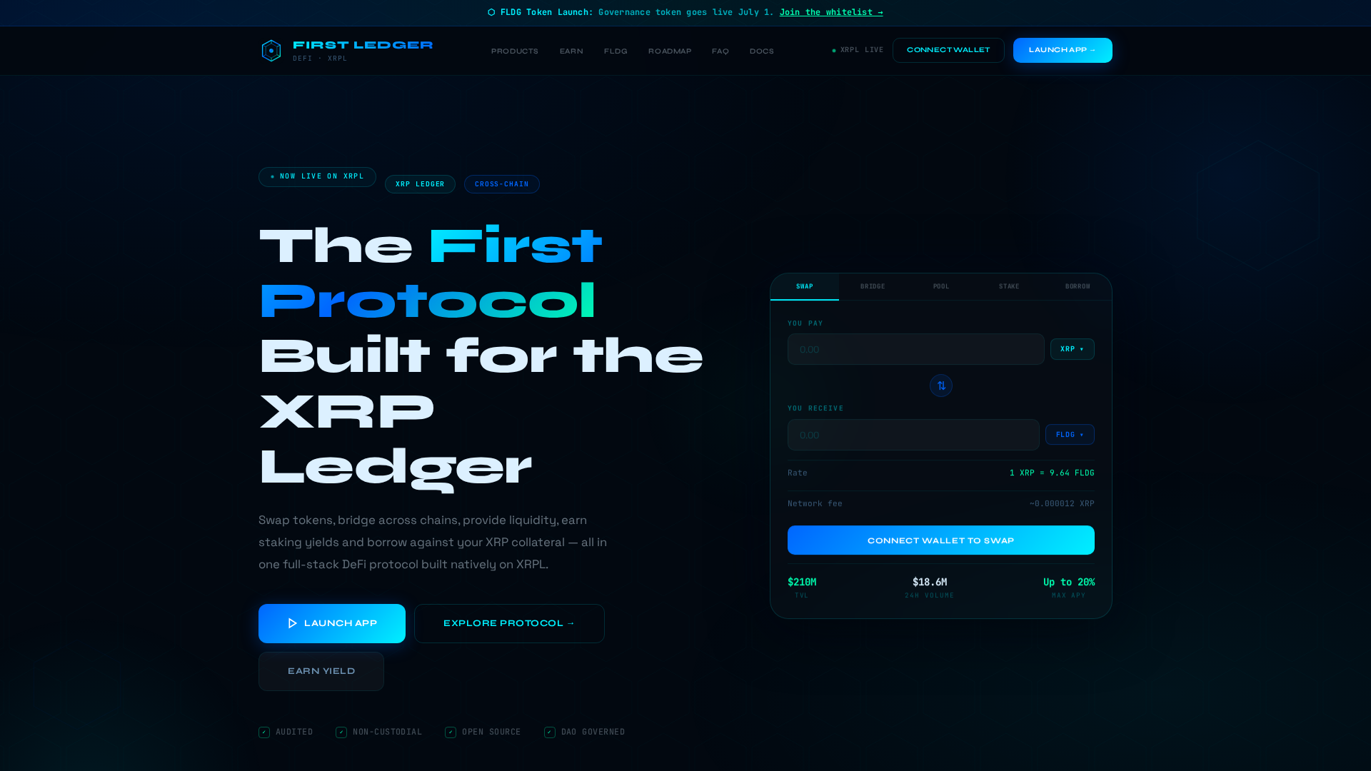 Screenshot of first-ledgers.org