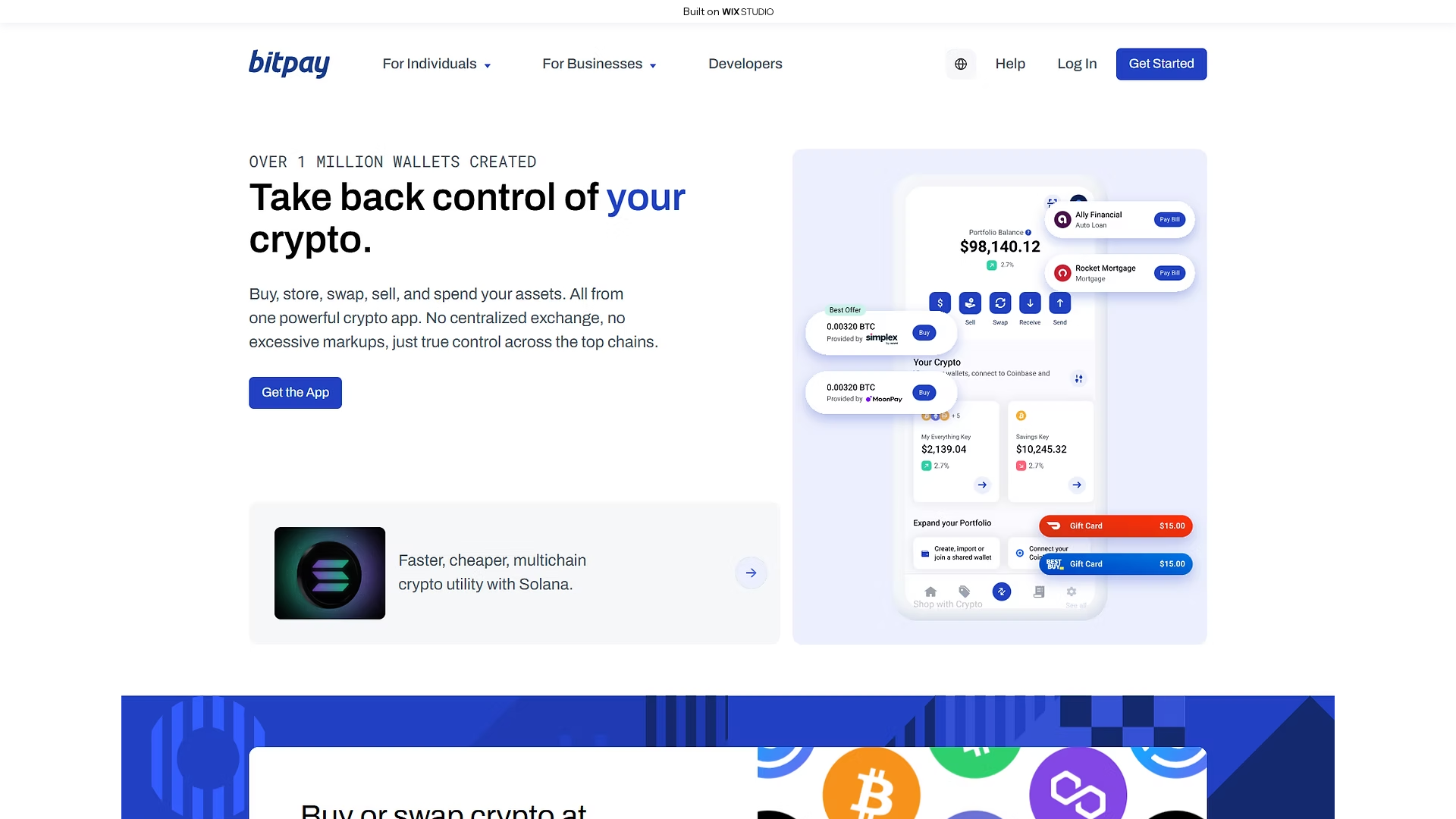 Screenshot of us-bitpey.wixstudio.com