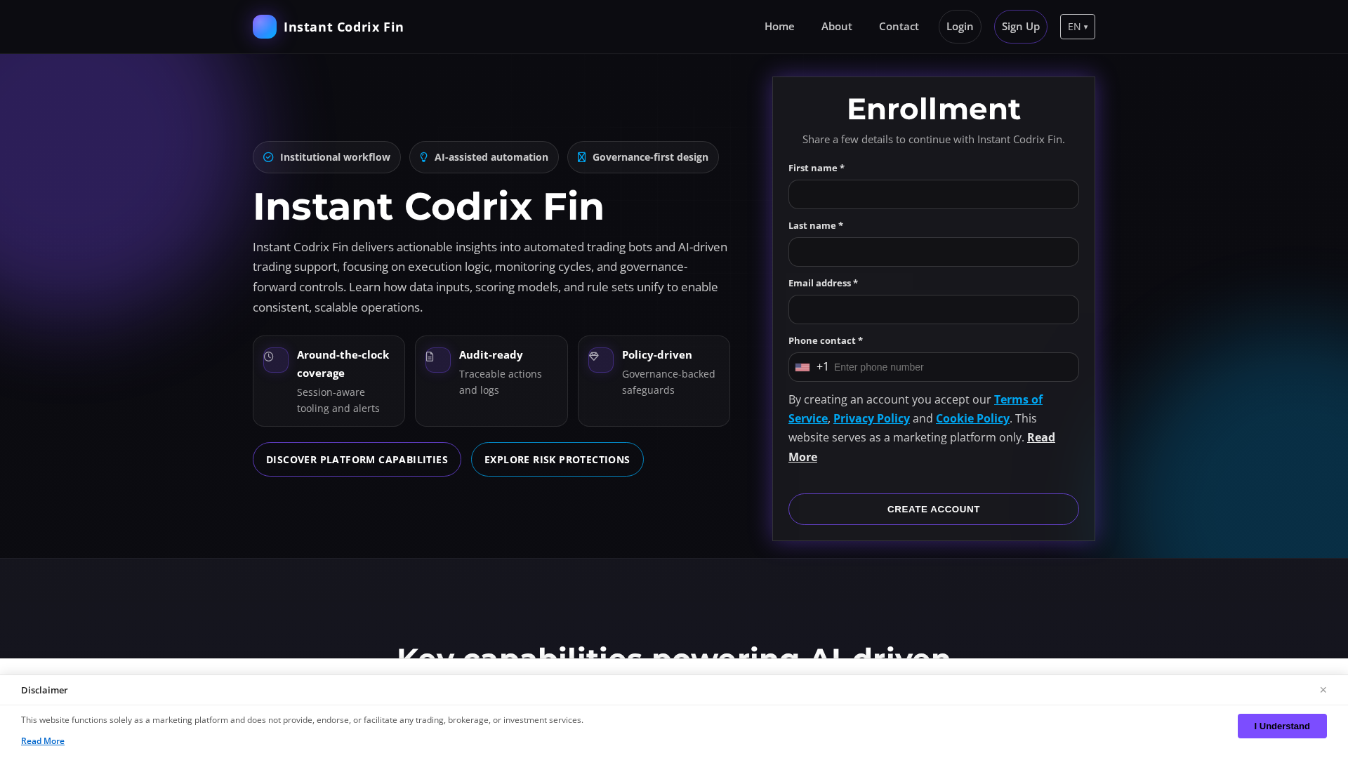 Screenshot of instantcodrixfin.pro