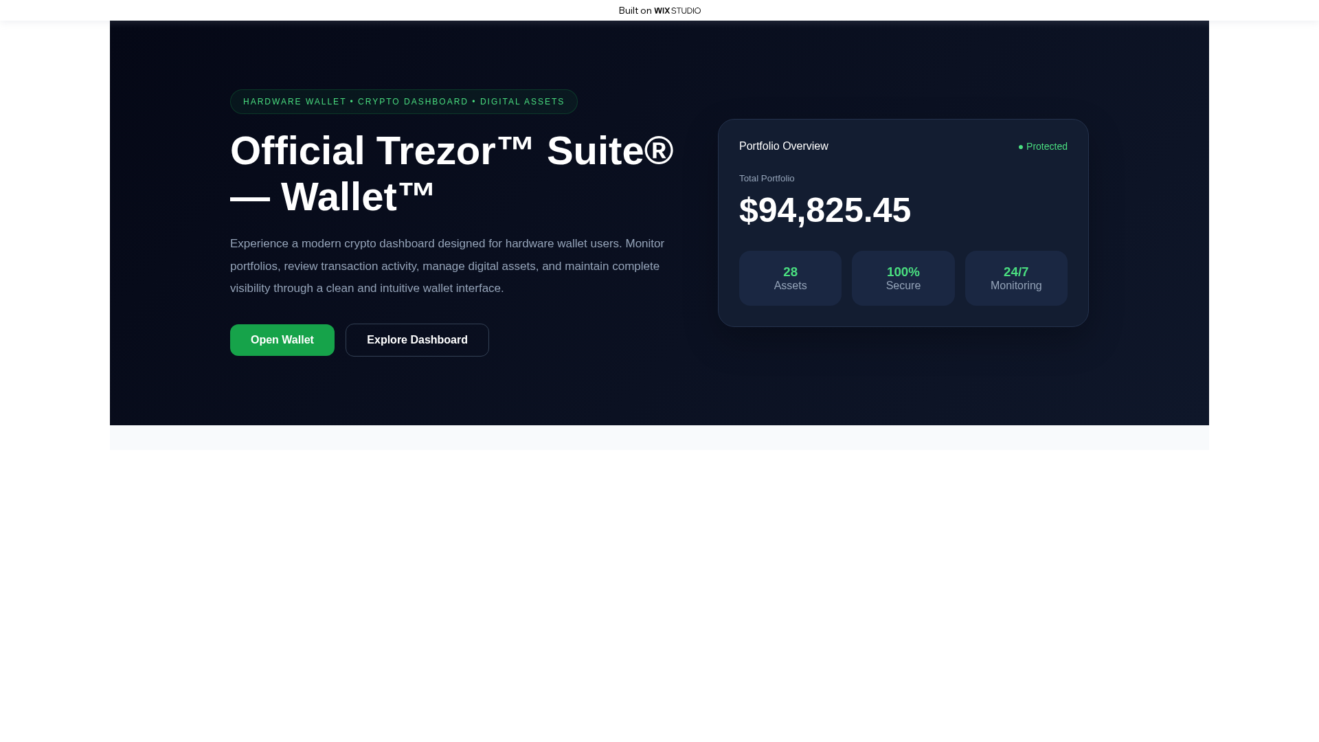 Screenshot of homepage-suiteio.wixstudio.com