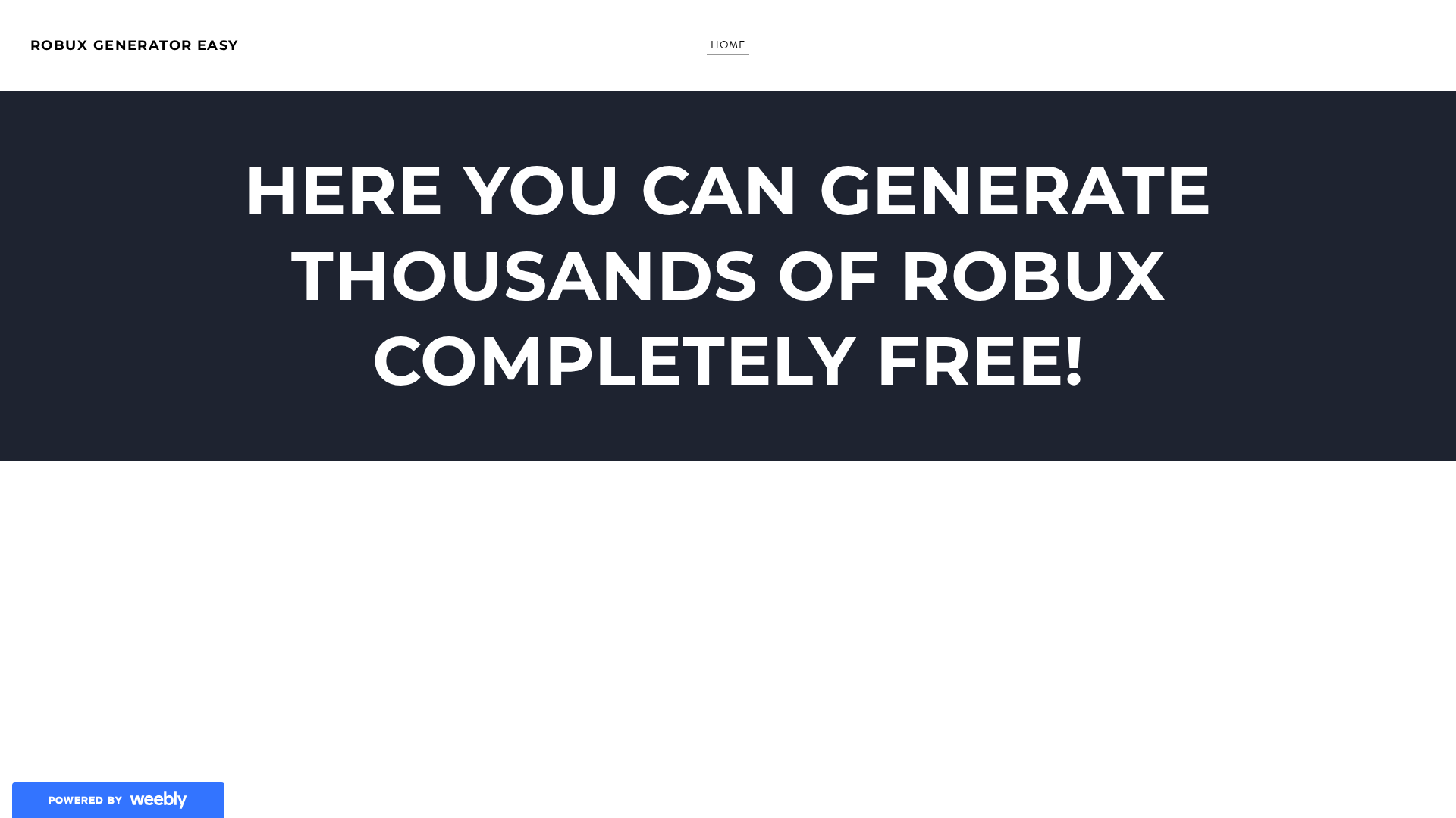 Screenshot of robuxgeneratoreasy.weebly.com
