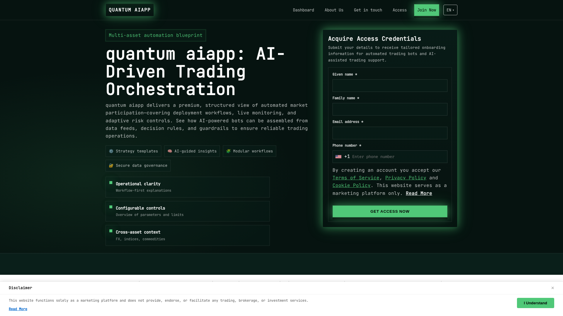 Screenshot of quantum-aiapp.com