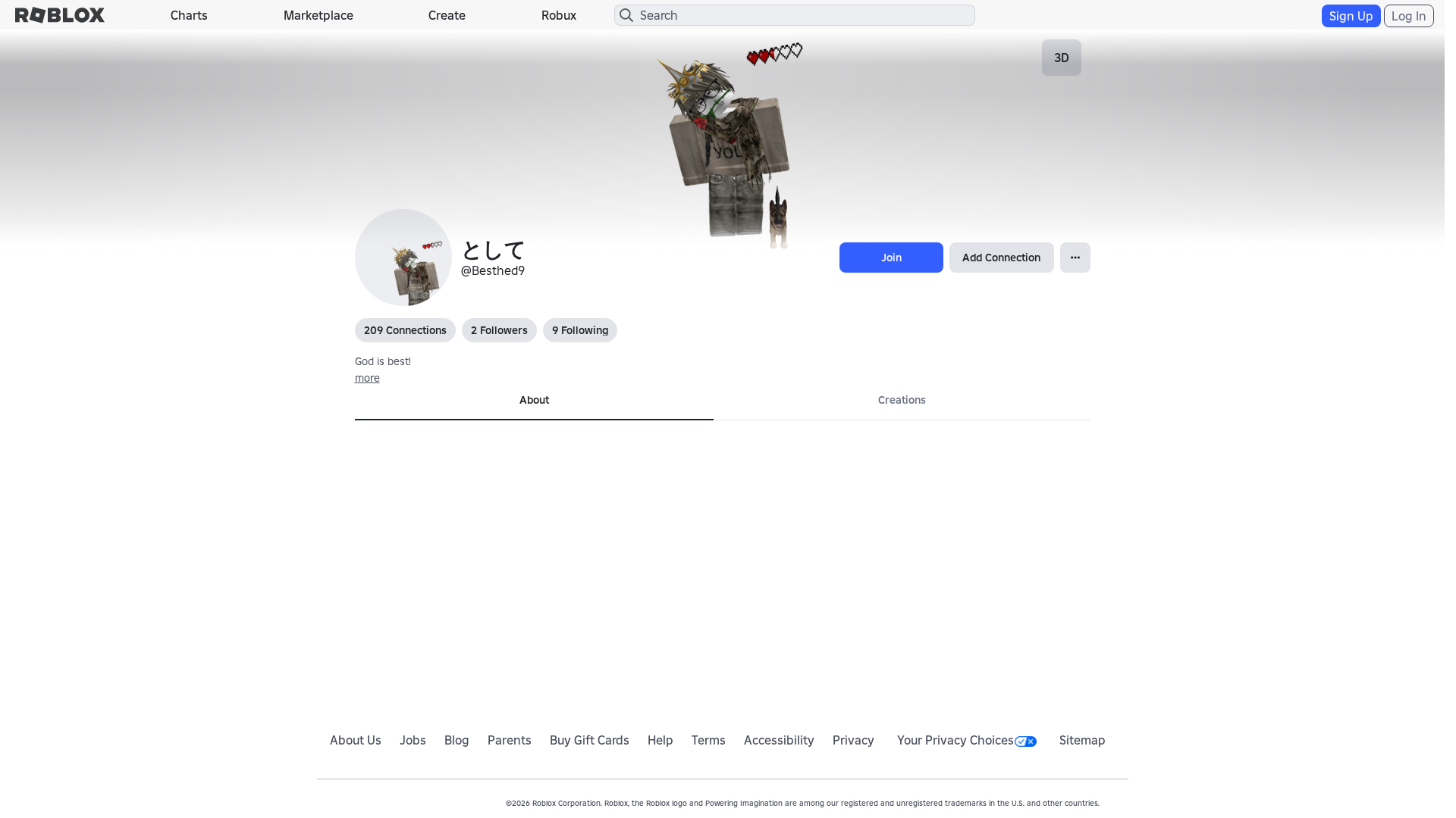 Screenshot of www.roblox.com.bn