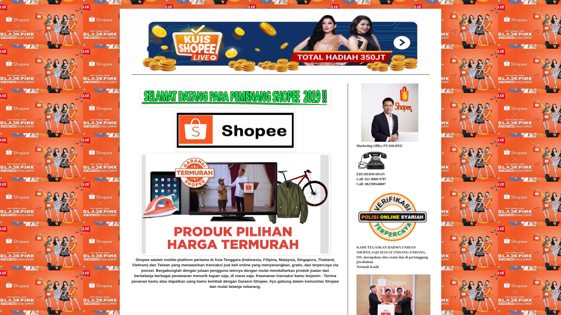 Screenshot of www.shopee8887.blogspot.com
