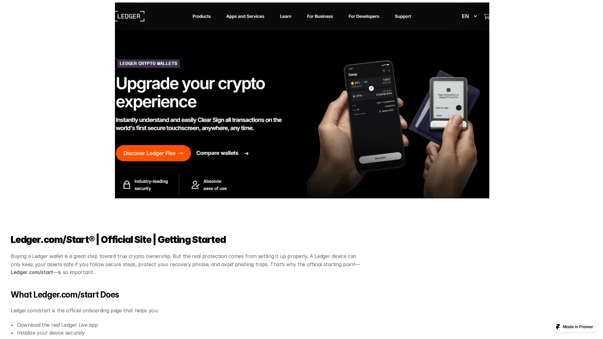 Screenshot of eng-ledgrstart-us.framer.media