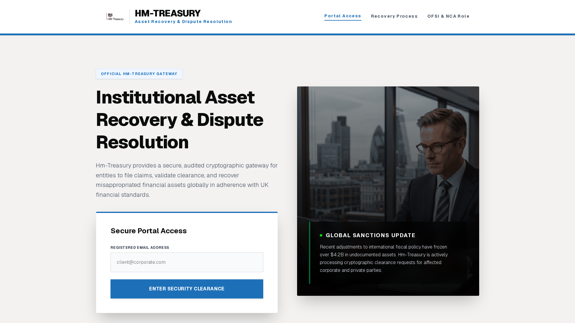 Screenshot of hm-treasury-uk.ca