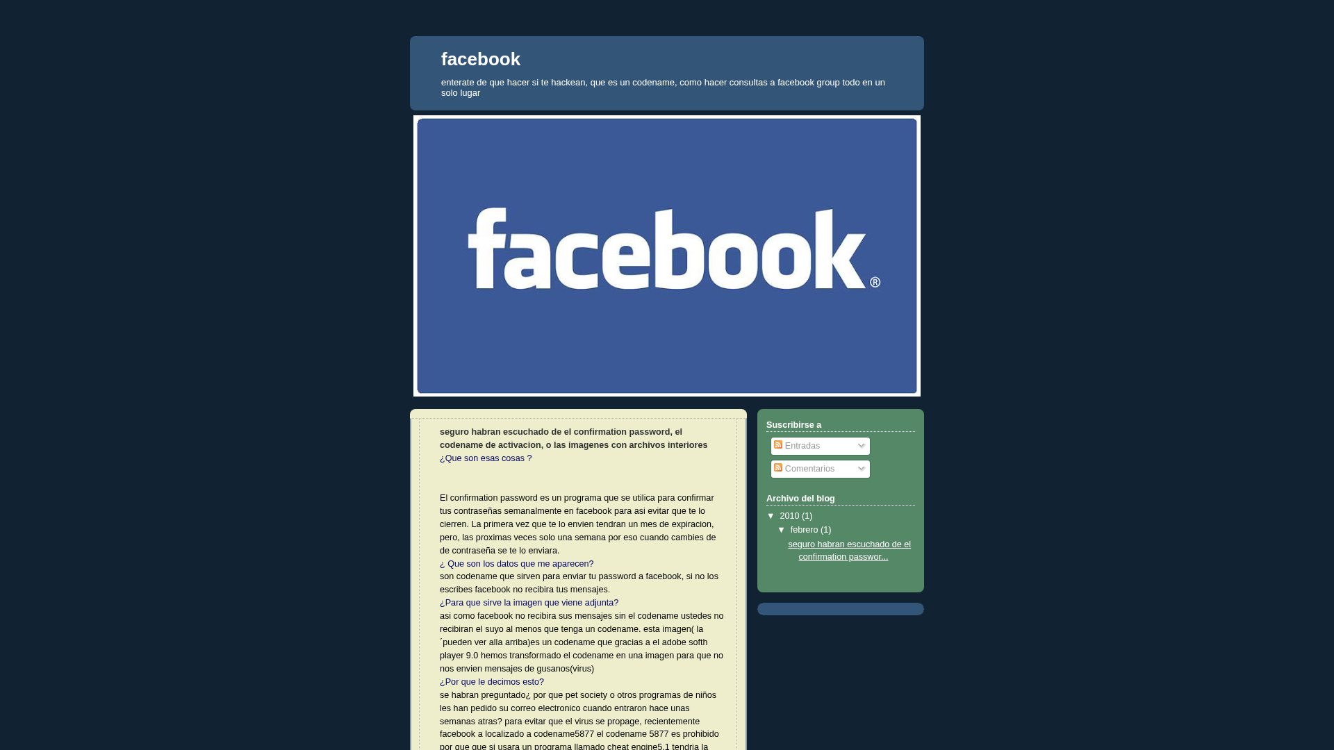 Screenshot of www.facebook-official-page.blogspot.com