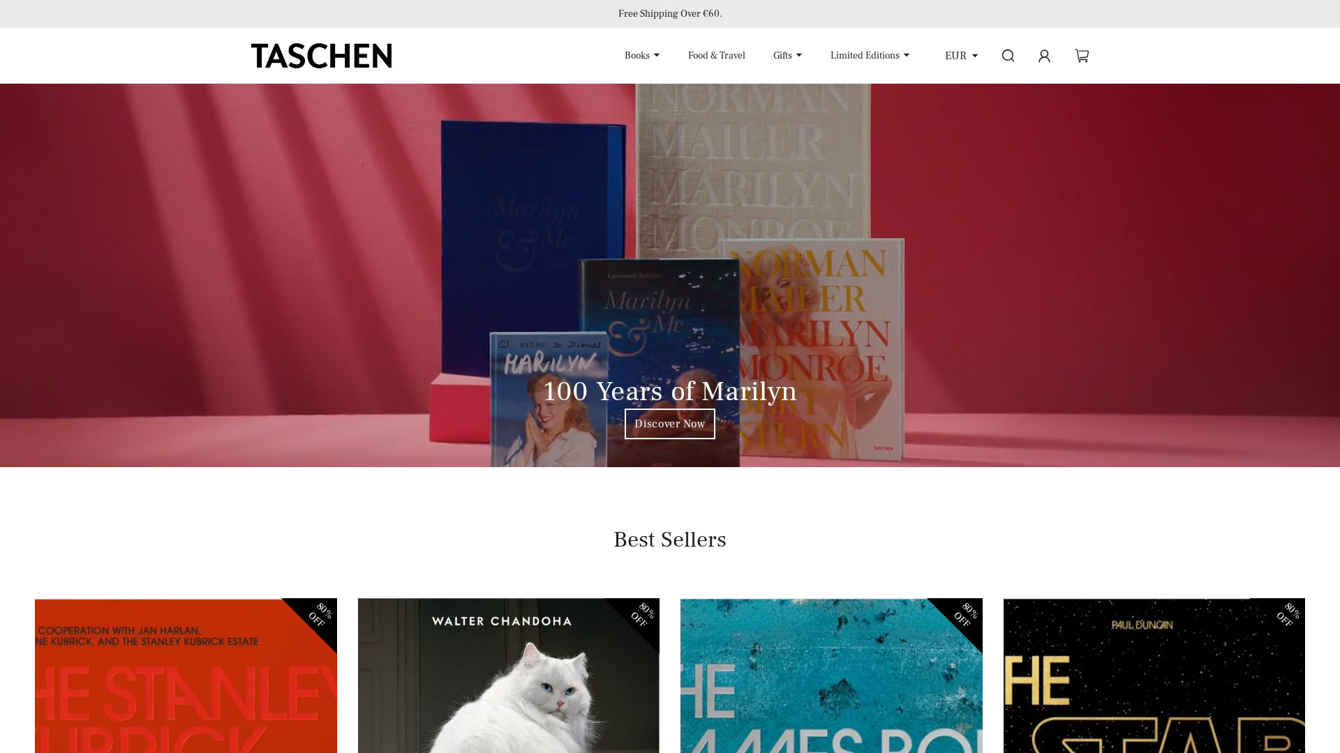 Screenshot of taschenbookstore.shop