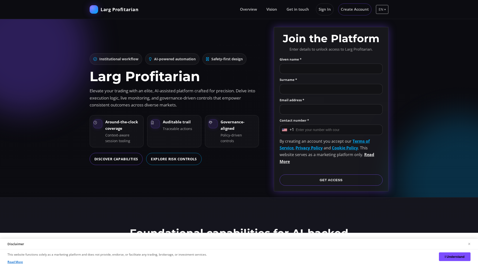Screenshot of larg-profitarian.pro