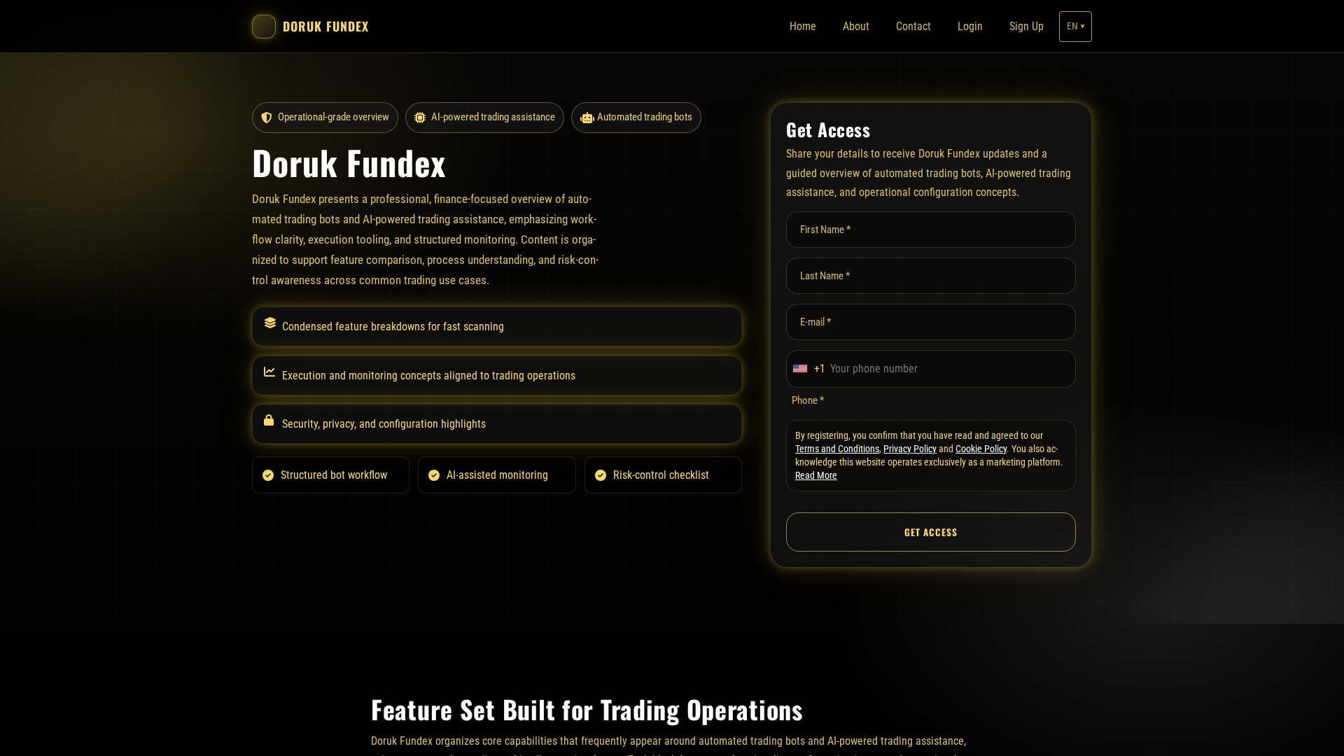 Screenshot of dorukfundex-engine.com