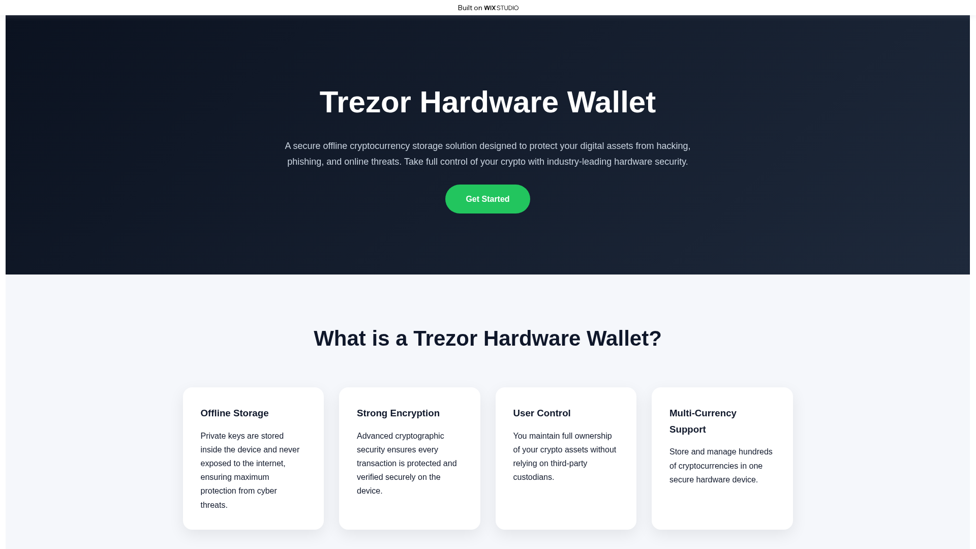 Screenshot of hrdware-walet-en.wixstudio.com
