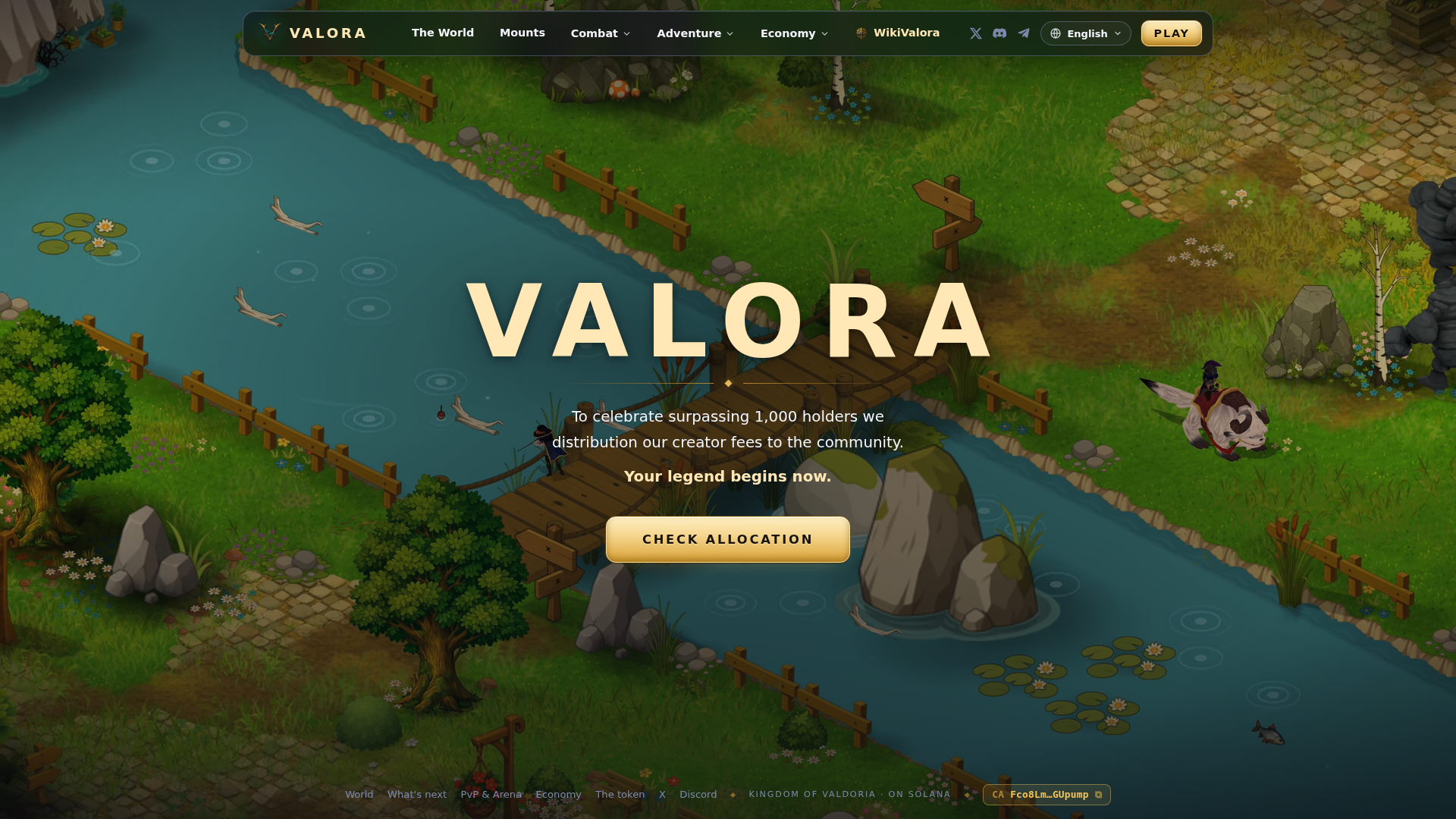 Screenshot of allocation-valora.net