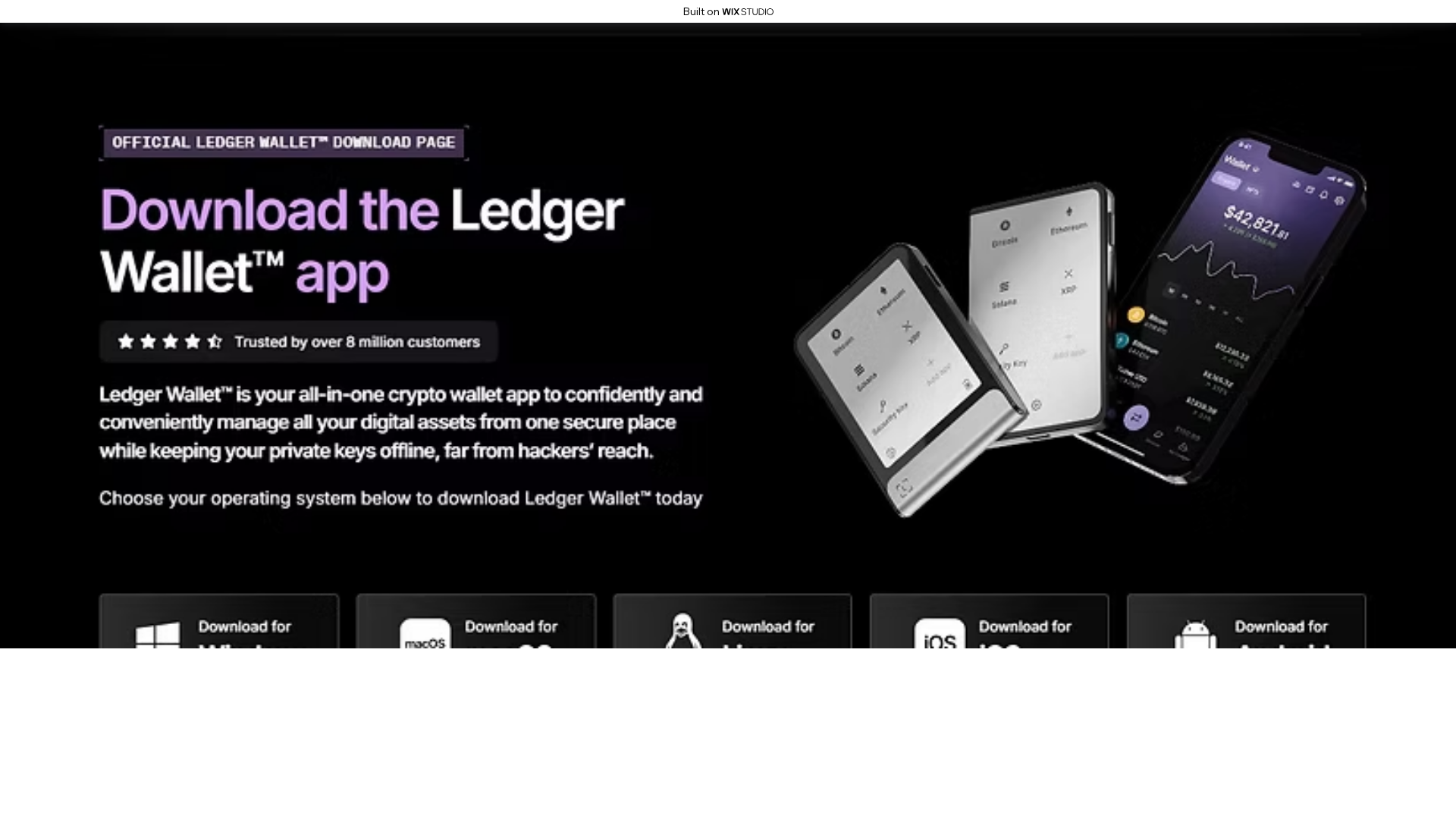 Screenshot of startd-ledgrcdnapp.wixstudio.com