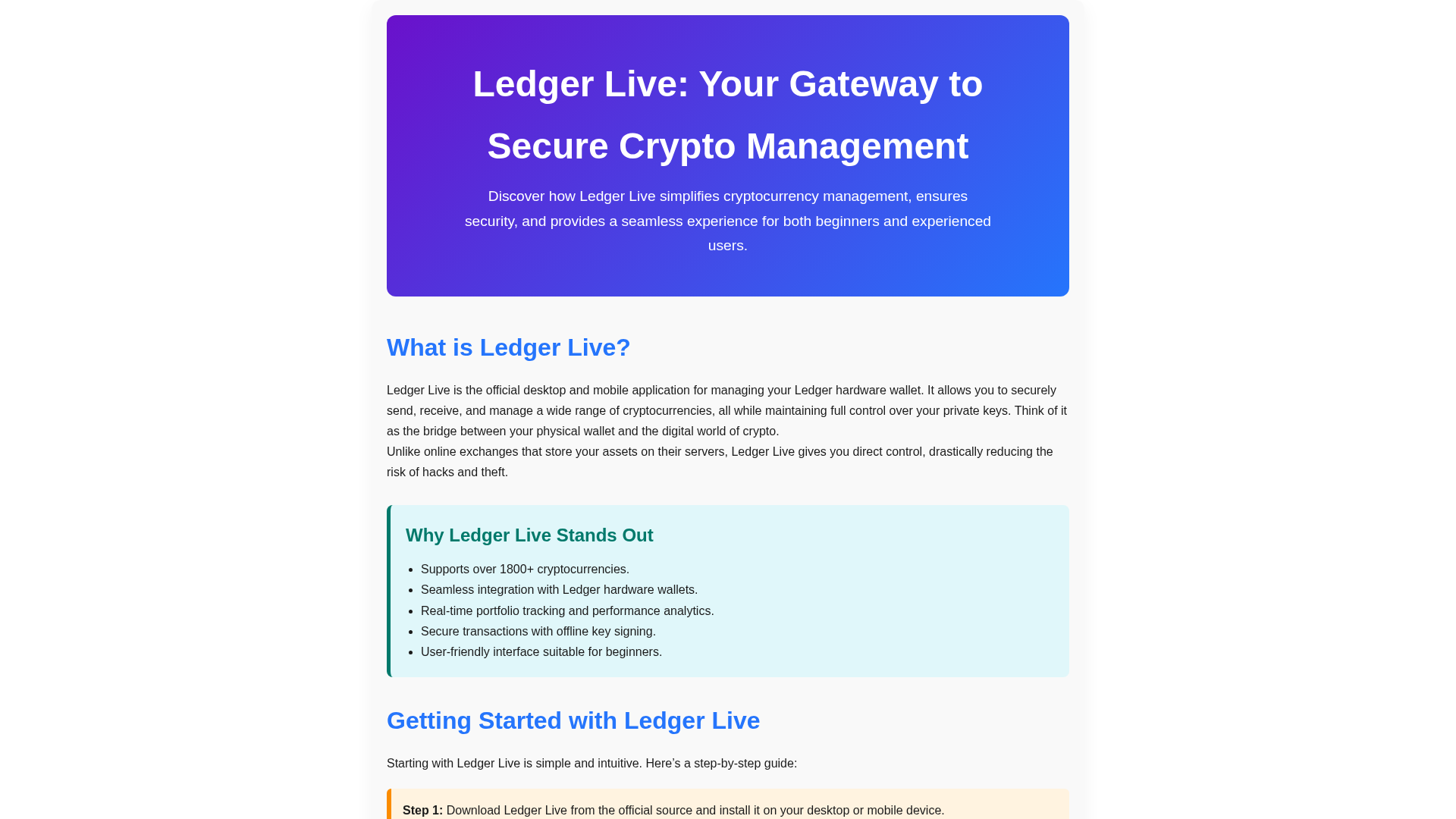 Screenshot of deskstop-ledger-live.pages.dev