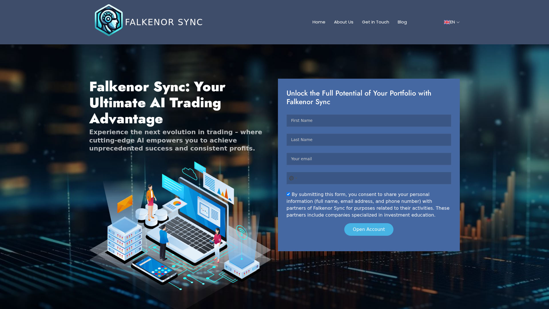 Screenshot of falkenor-sync.org