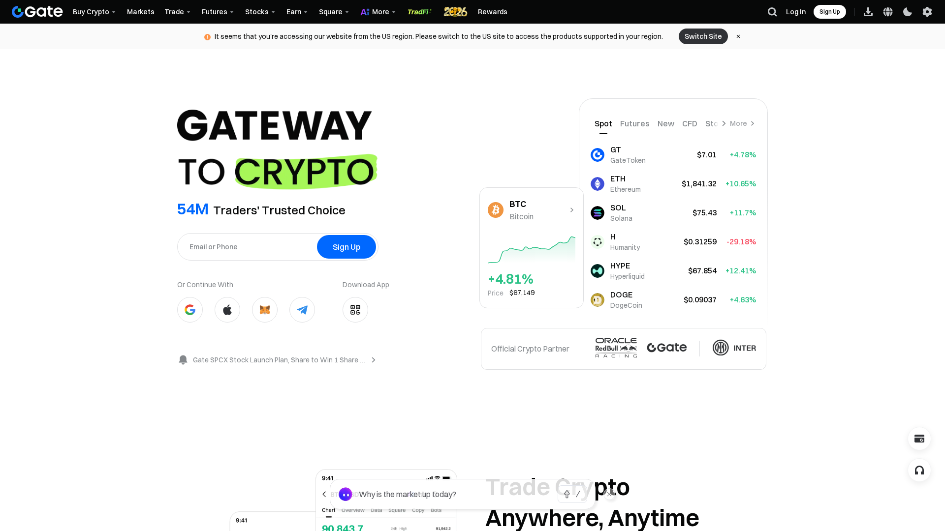 Screenshot of www.gateiolink.net