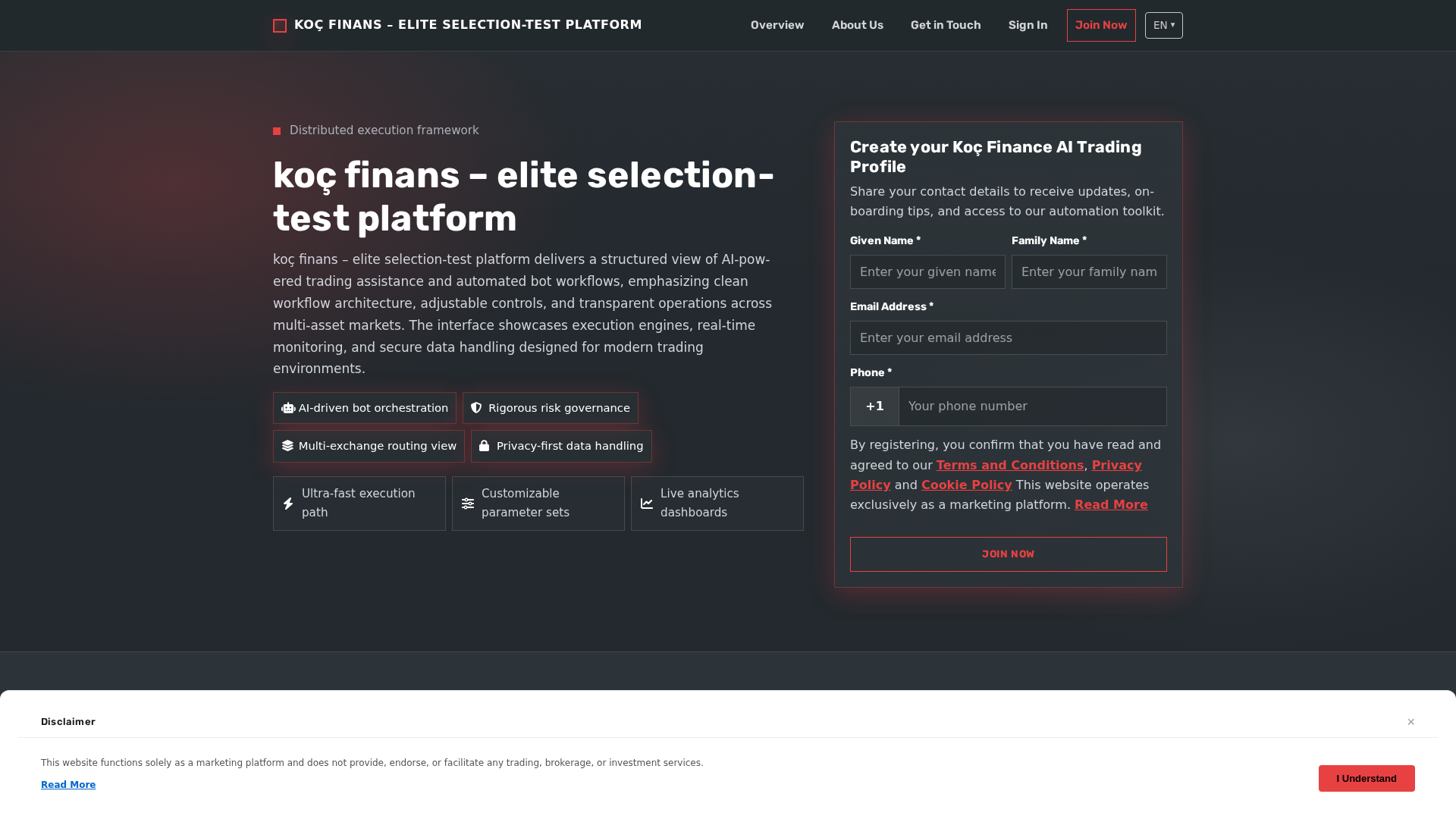 Screenshot of kocfinanssecimtestiozelsecimprogrami.click