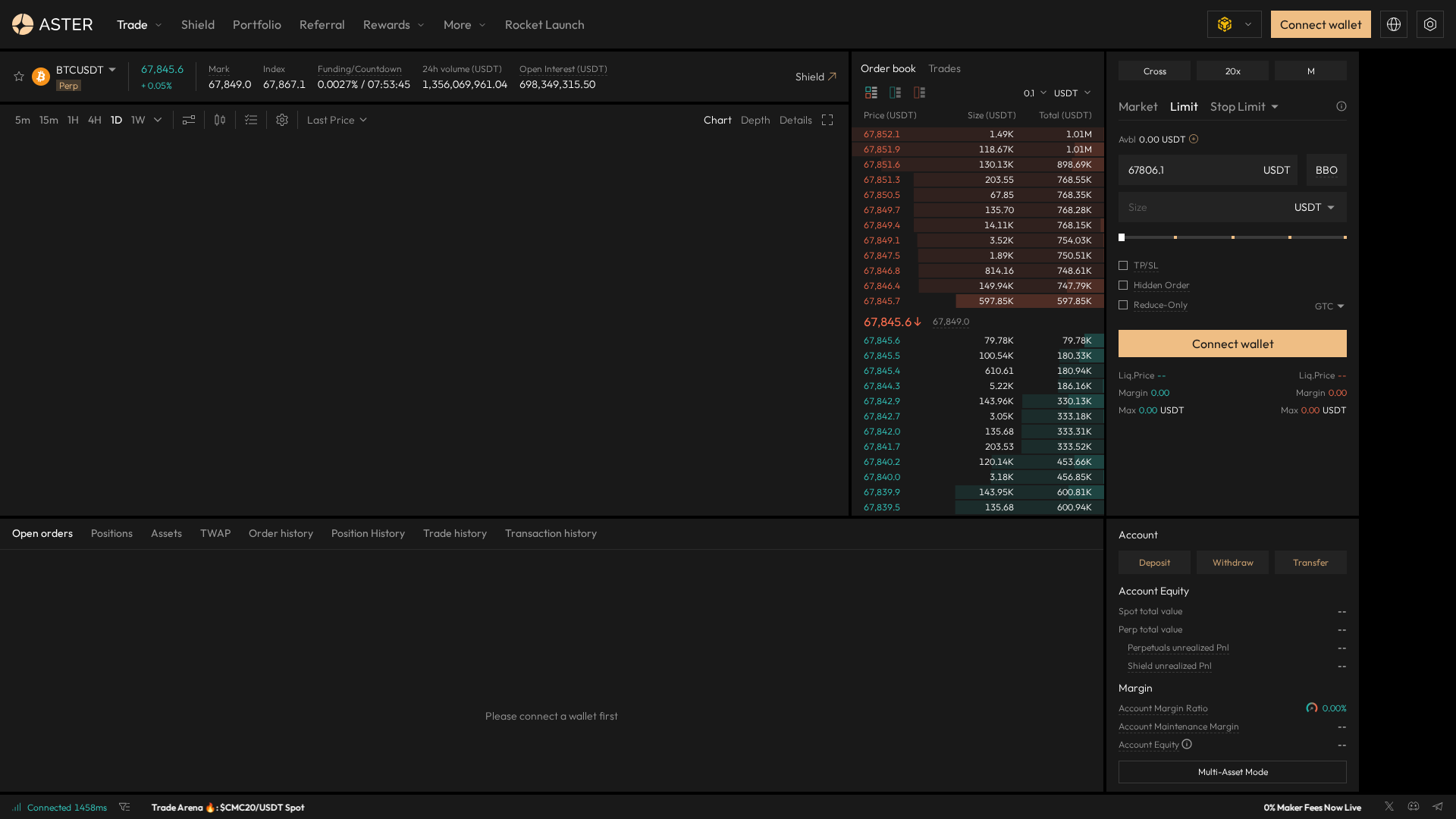 Screenshot of app-aster-dex.pages.dev