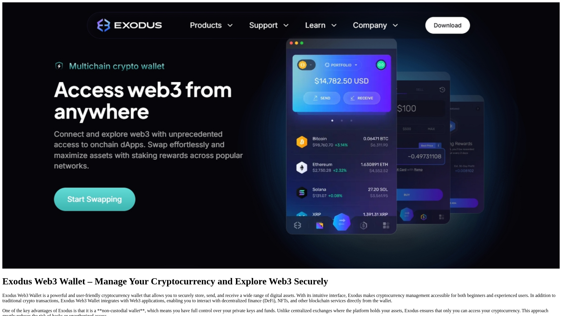 Screenshot of official-exodas.wasmer.app