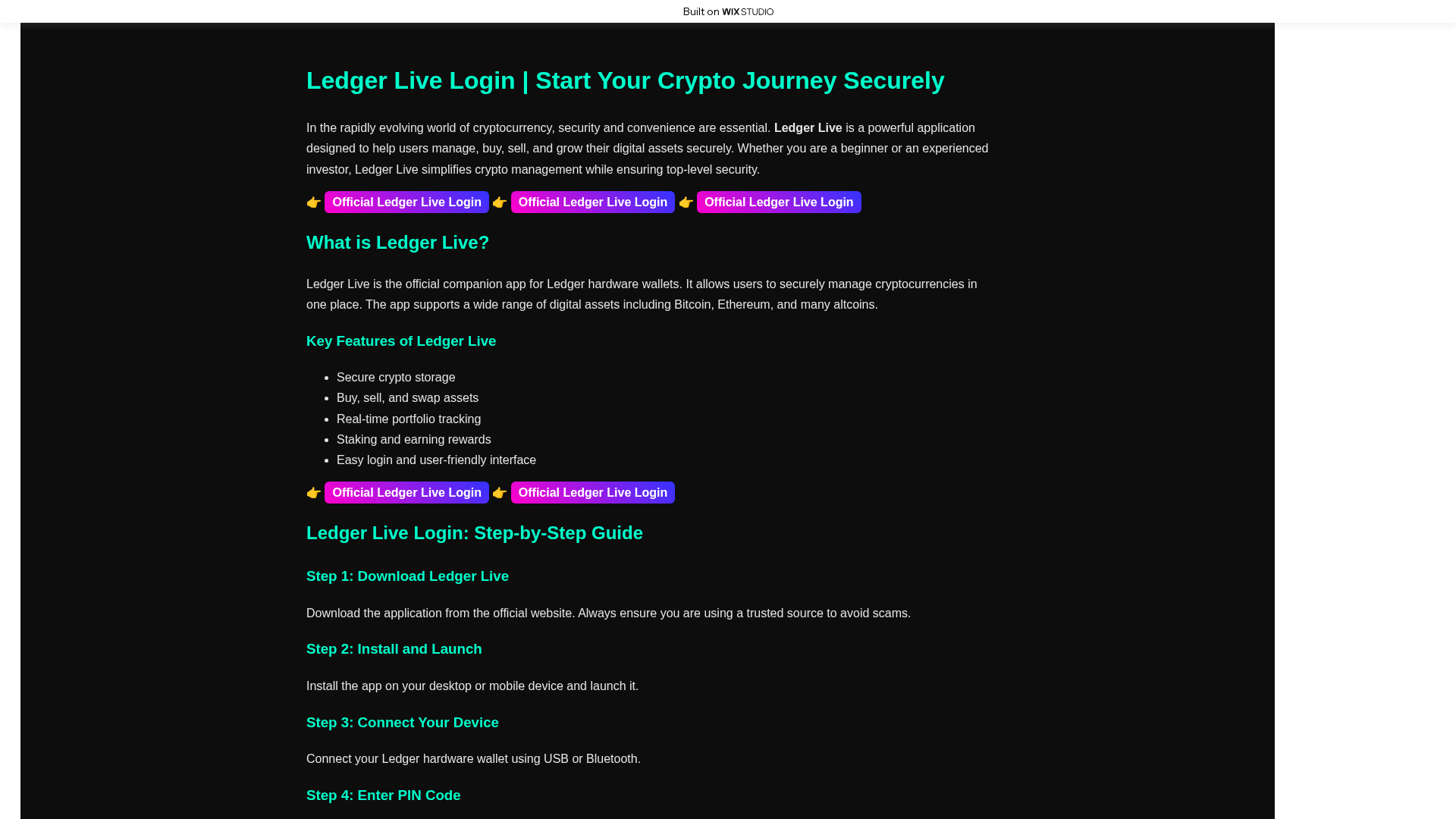 Screenshot of open-lgderlives.wixstudio.com