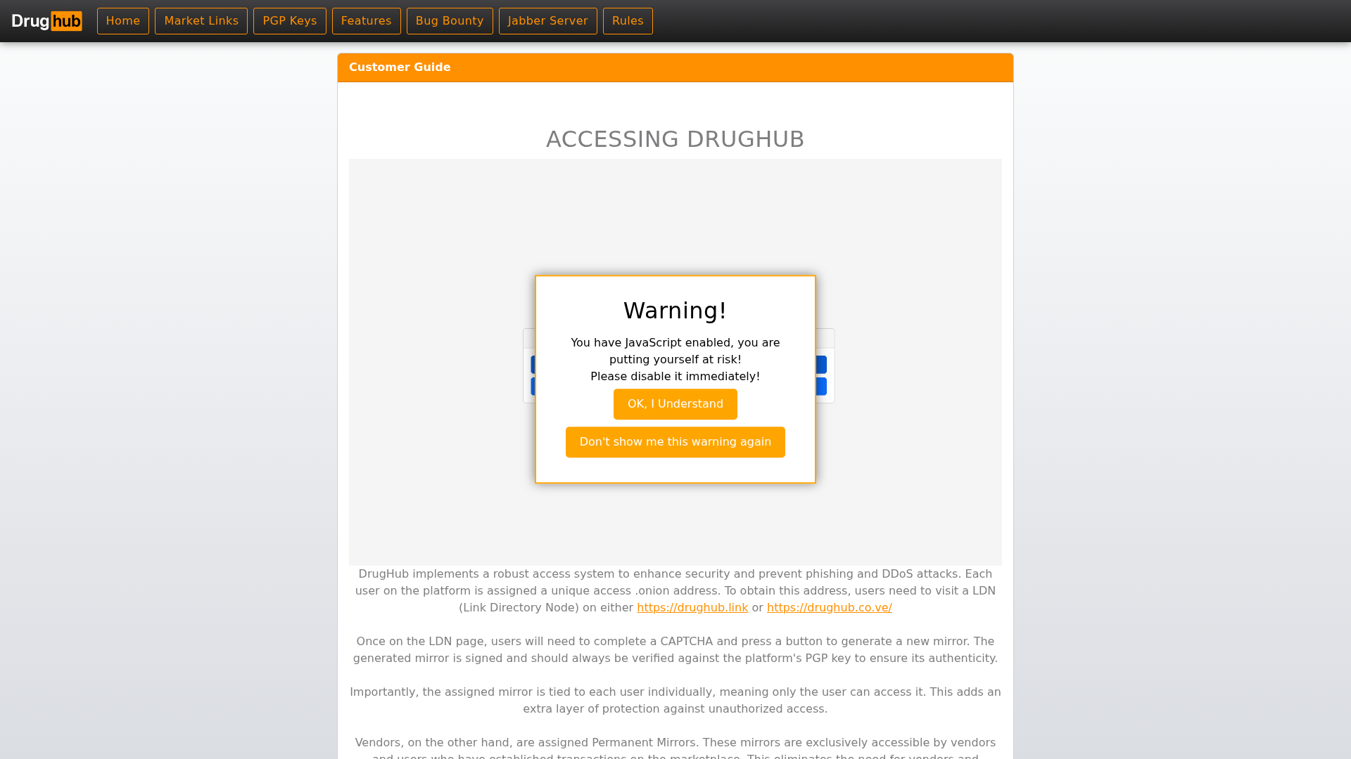 Screenshot of drughub.support