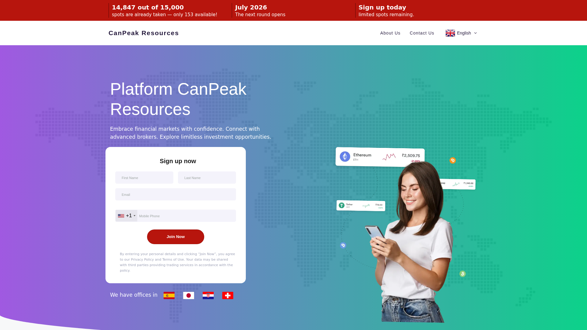 Screenshot of www.canpeak.org
