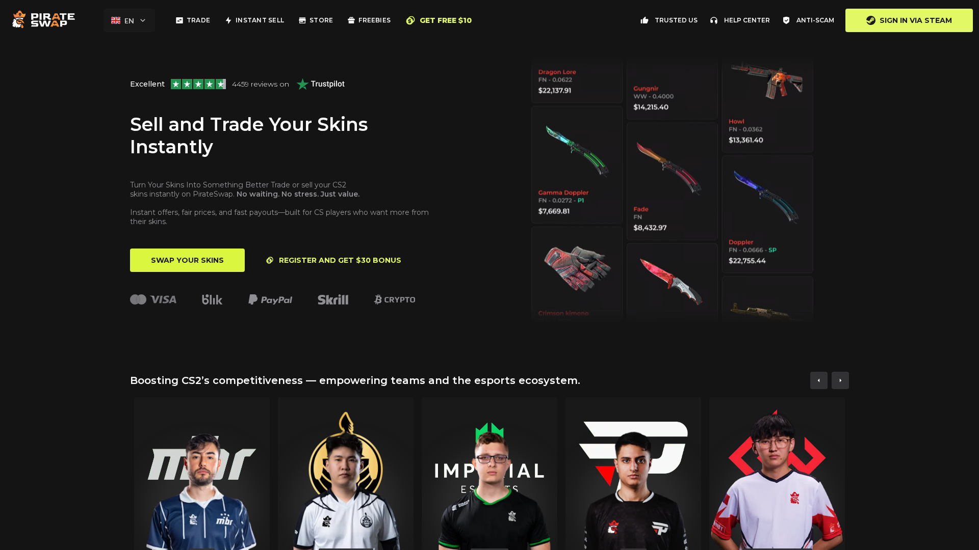 Screenshot of pireteswap.com