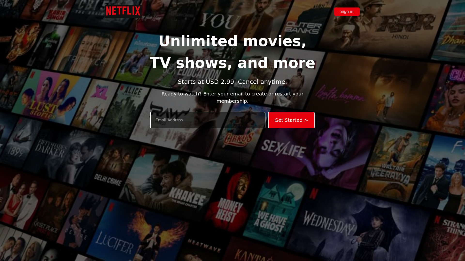 Screenshot of netflix.bikramgyawali.com.np