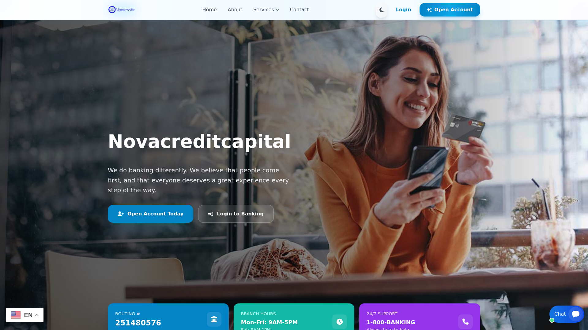 Screenshot of novacreditcapital.com