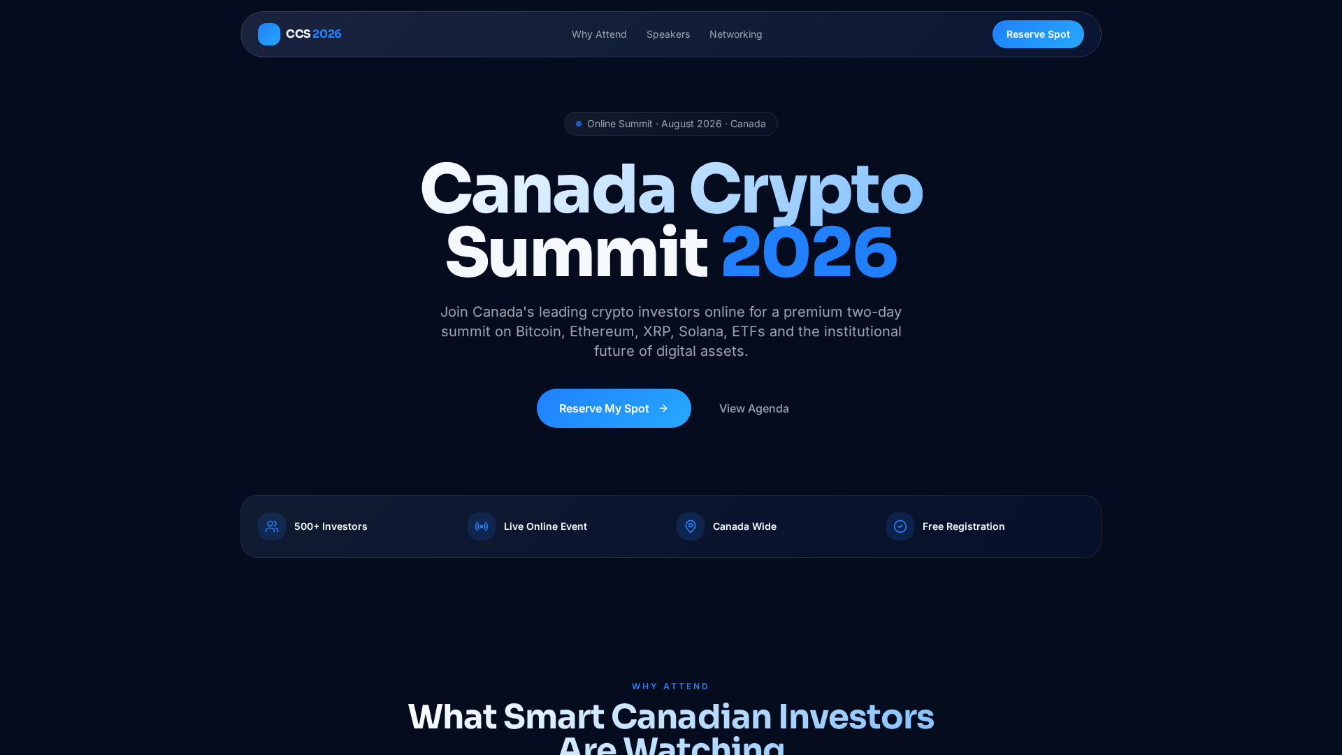 Screenshot of caonlinesummit.com